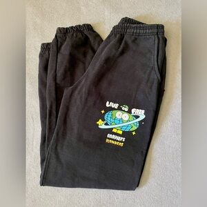 Barriers Worldwide 3Landers Sweatpants Black Size M Heavyweight Fleece